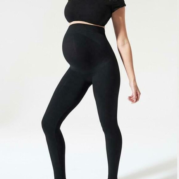 BLANQI Maternity Seamless Black Leggings Medium - Picture 1 of 10